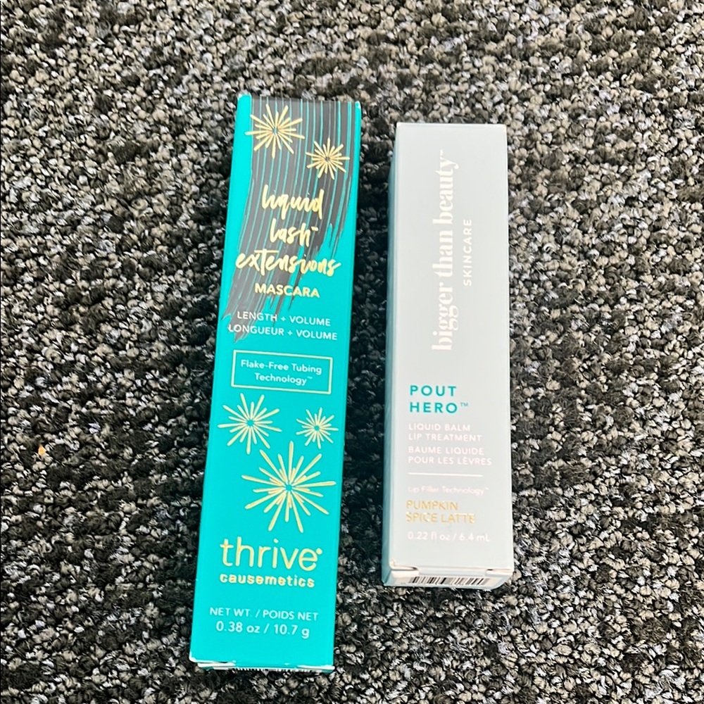 Thrive Causemetics LE Mascara (black) and Pout Hero (pumpkin spice) Set - NEW